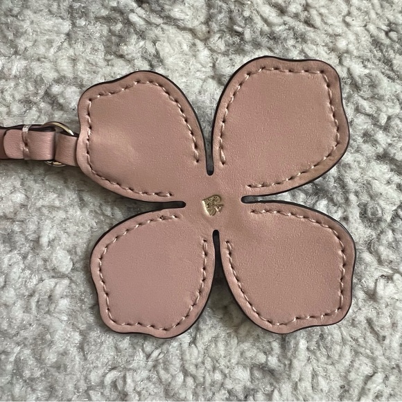 Kate Spade Kerri Tote Bag Leather Burgundy Purple Flower Charm Preppy Classic - Picture 4 of 12